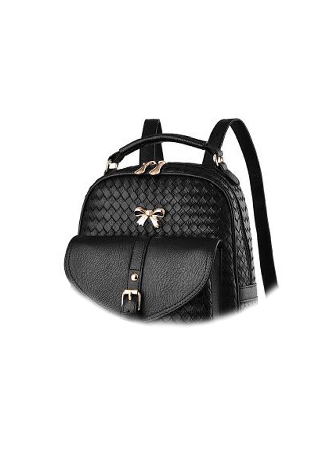 Women's Leather Backpack with Cowhide Pattern Novelty Design Fashion Short Distance Travel Bag - Image 3