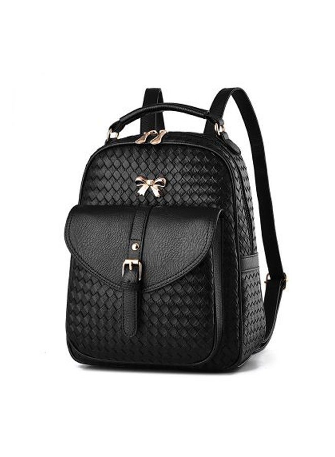 Women's Leather Backpack with Cowhide Pattern Novelty Design Fashion Short Distance Travel Bag - Image 5