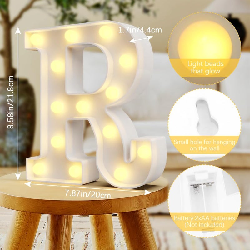 QWZify Marquee Light Up Letters R  Happy Birthday Light Up Sign  Led Decor  Merry Christmas Light Up Sign  Bar Light Up Sign  Will You Marry Me Sign  Night Light for Girls  Teen Girls Gift Ideas - Image 2