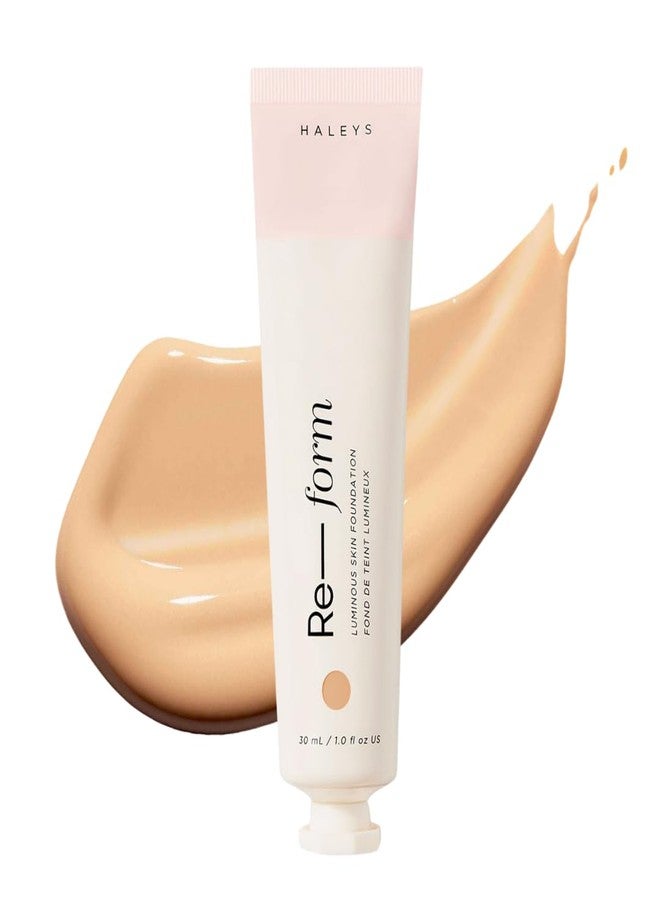 HALEYS Re-form Luminous Skin Foundation, VEGAN + CRUELTY-FREE, Blurs, Conceals, Blendable, Buildable Med-to-Full Coverage, Weightless, Oil-free, All-Day Wear, Hyaluronic Acid, All skin types (4.25) - Image 1