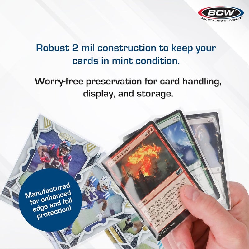 BCW أكمام بطاقات قياسية - أكمام بنس 2 5/8 × 3 5/8 | 1000 أكمام بطاقات تداول شفافة | أكمام واقية للبطاقات للبيسبول والرياضات وبطاقات التداول | 10 عبوات من 100 كل منها - Image 4