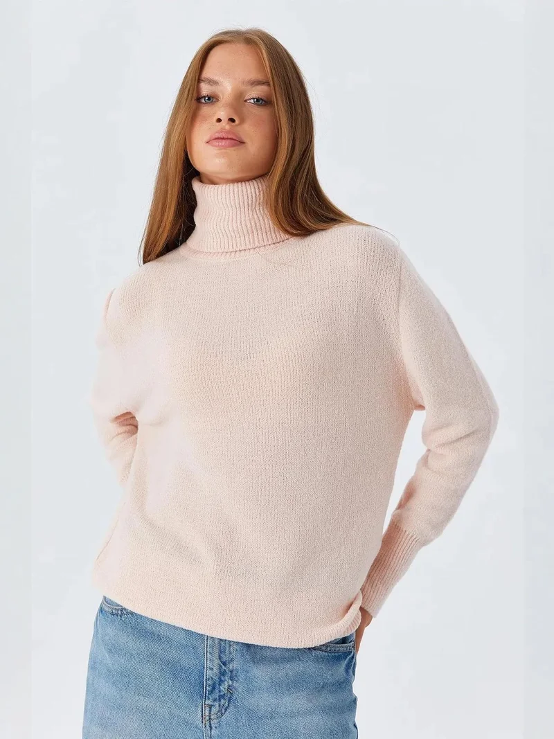 MixRay Mixray Thick Ribbed Turtleneck Sweater