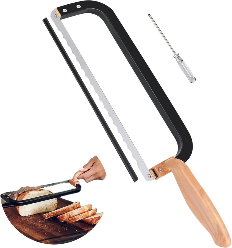 Ittnim Bread Knife for Homemade Bread Bow Knife 16", Bread Saw Sourdough Slicer Aluminum Alloy Sourdough Cutter Suit for Left & Right Handed People to Cut Baguettes Vegetables Fruits - Image 1