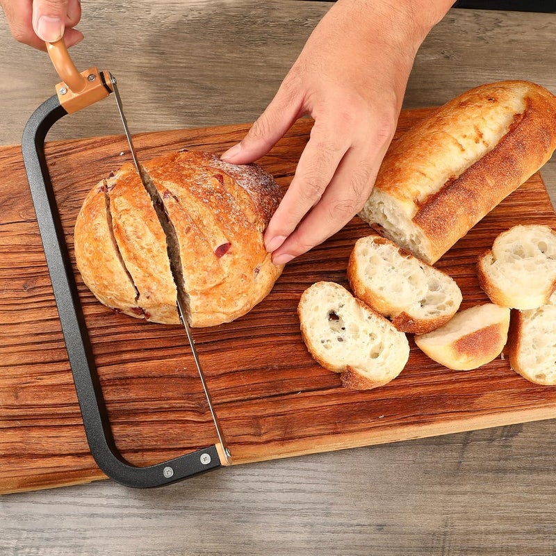 Ittnim Bread Knife for Homemade Bread Bow Knife 16", Bread Saw Sourdough Slicer Aluminum Alloy Sourdough Cutter Suit for Left & Right Handed People to Cut Baguettes Vegetables Fruits - Image 2