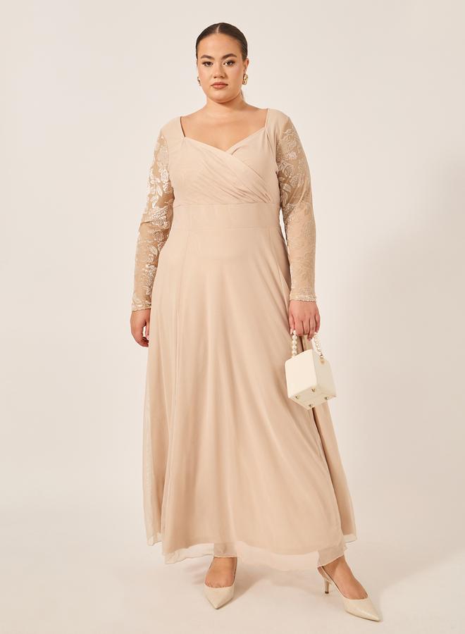 ستايلي فستان سهرة بأكمام دانتيل - Image 5