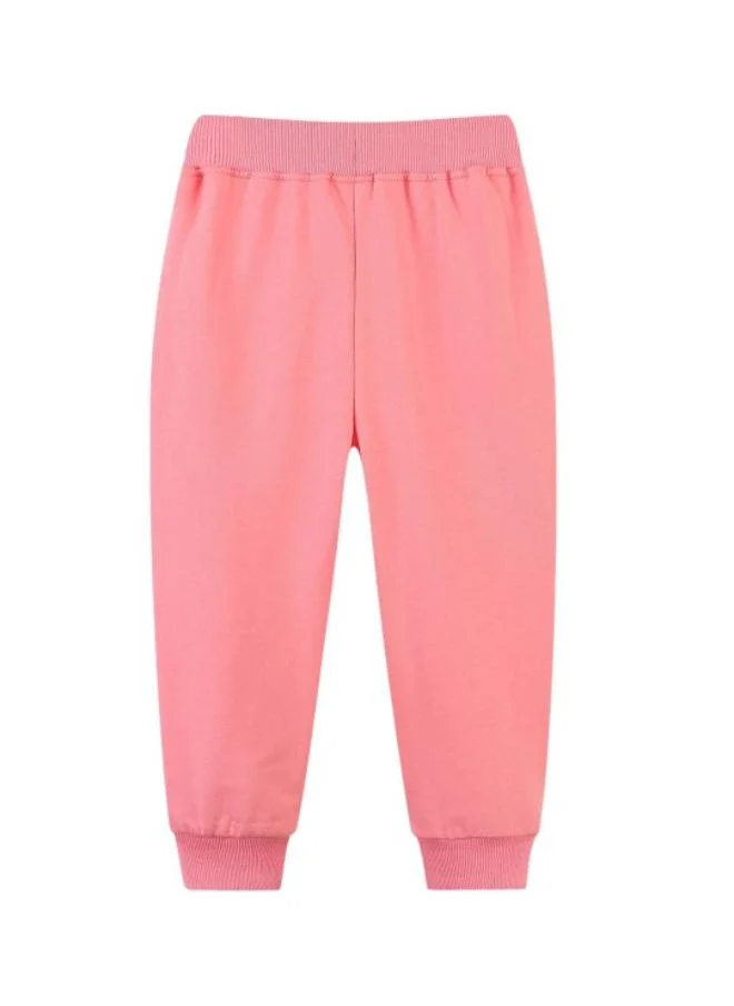 يونيكي Pink Regular Fit Mid Rise Printed Trackpant
