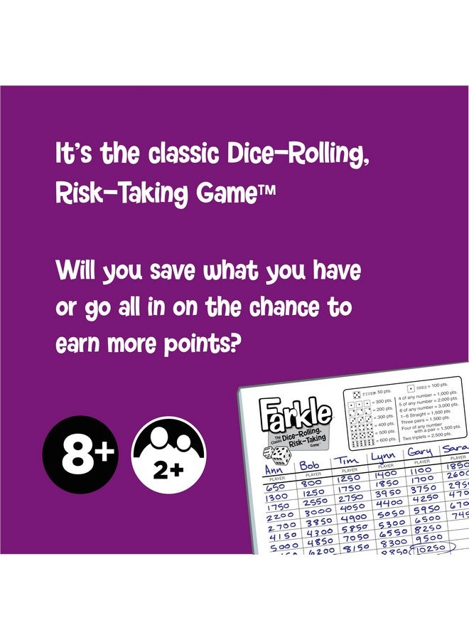 PlayMonster Farkle Classic Dice Game - Rainbow Kids Games, Dice Games, Family Games, Travel Games, Adult Games, Board Games, Dice Cup, Dice Set, Farkle Score Sheets Included, Ages 8+ - Image 3