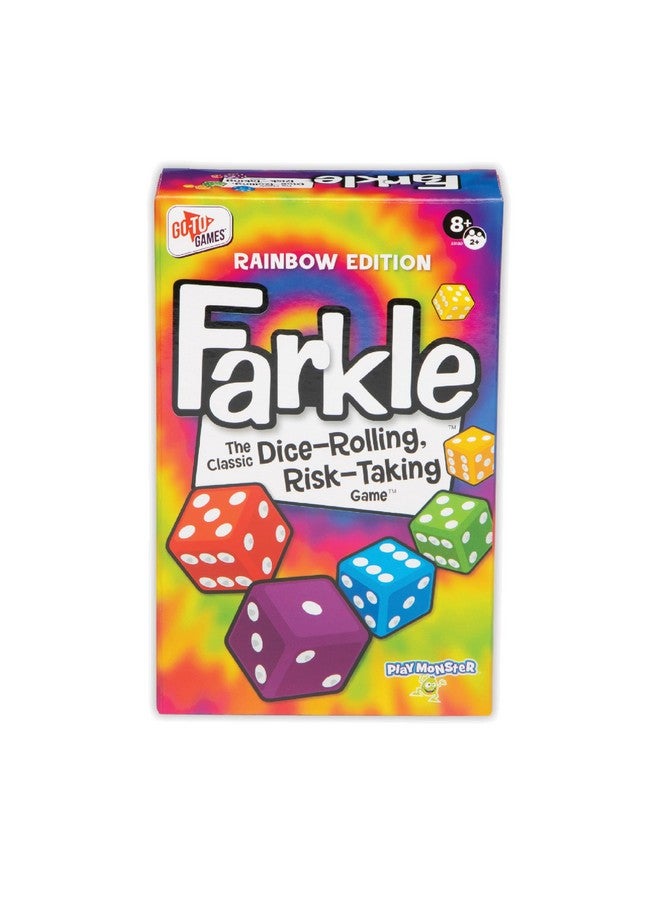 PlayMonster Farkle Classic Dice Game - Rainbow Kids Games, Dice Games, Family Games, Travel Games, Adult Games, Board Games, Dice Cup, Dice Set, Farkle Score Sheets Included, Ages 8+ - Image 1