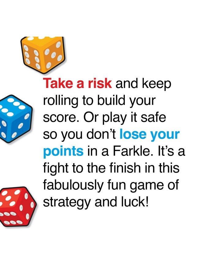 PlayMonster Farkle Classic Dice Game - Rainbow Kids Games, Dice Games, Family Games, Travel Games, Adult Games, Board Games, Dice Cup, Dice Set, Farkle Score Sheets Included, Ages 8+ - Image 4