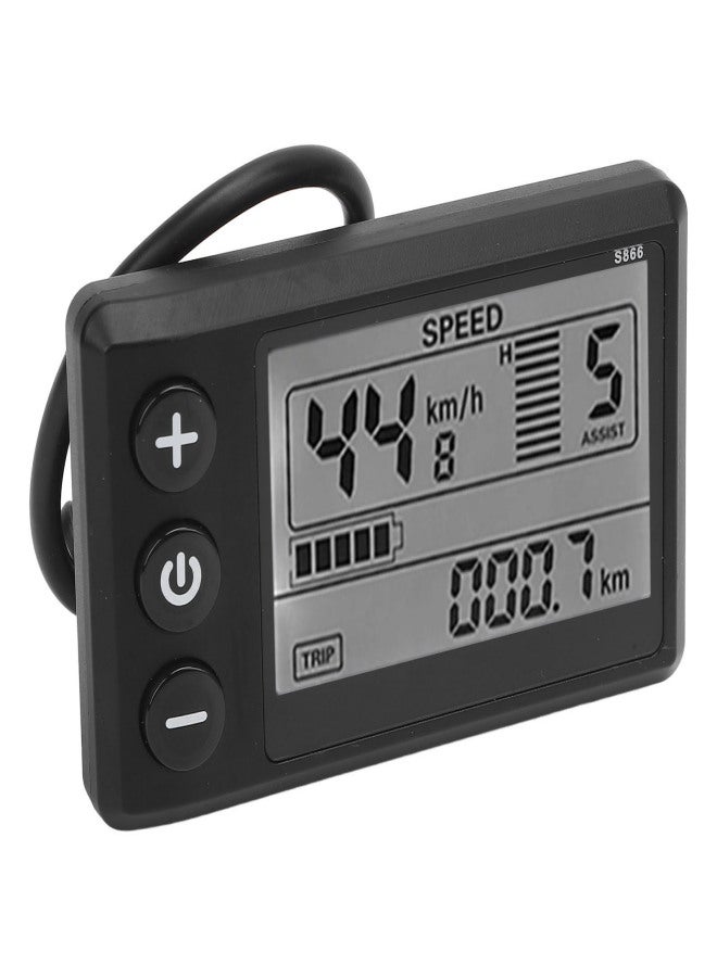 Electric Scooter LCD Display Meter S866 24V 36V 48V 60V 6 Pin Water Resistant Display Control Panel for Electric Scooter Accessories - Image 4