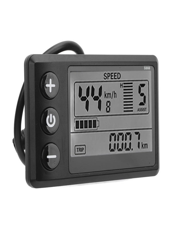 Electric Scooter LCD Display Meter S866 24V 36V 48V 60V 6 Pin Water Resistant Display Control Panel for Electric Scooter Accessories - Image 2