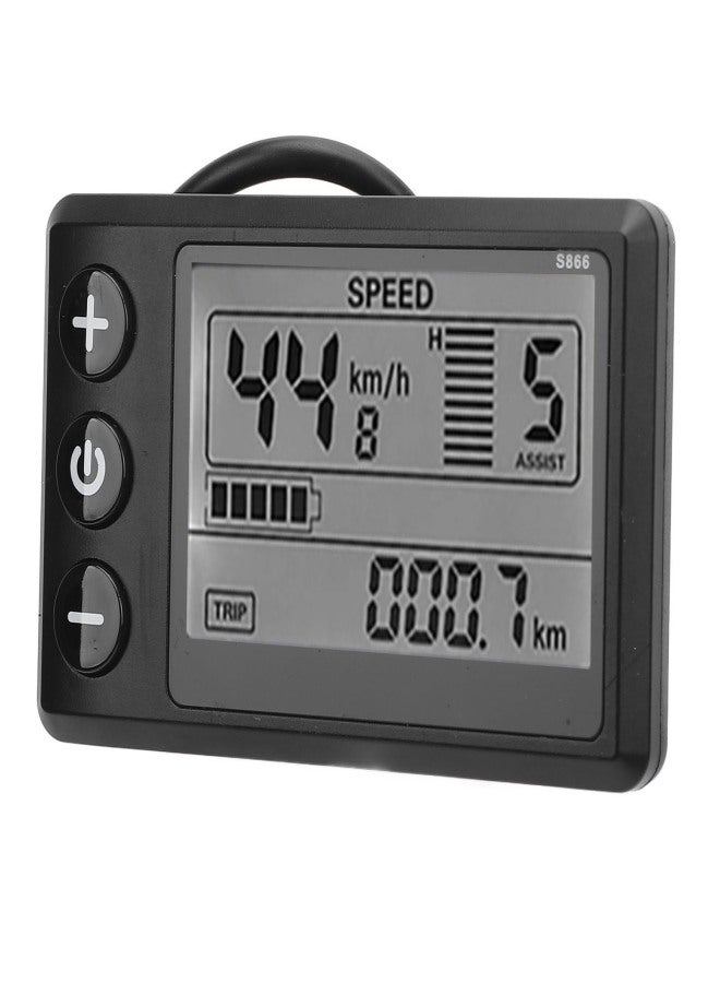 Electric Scooter LCD Display Meter S866 24V 36V 48V 60V 6 Pin Water Resistant Display Control Panel for Electric Scooter Accessories - Image 3