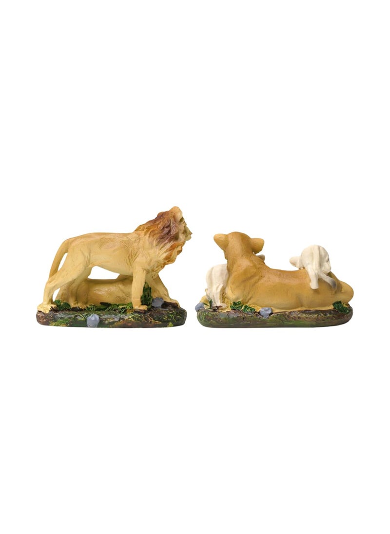 Wonderland - Wonderland Resin Miniature Set of 2 Lions|Tray Gardening Décor - Image 1