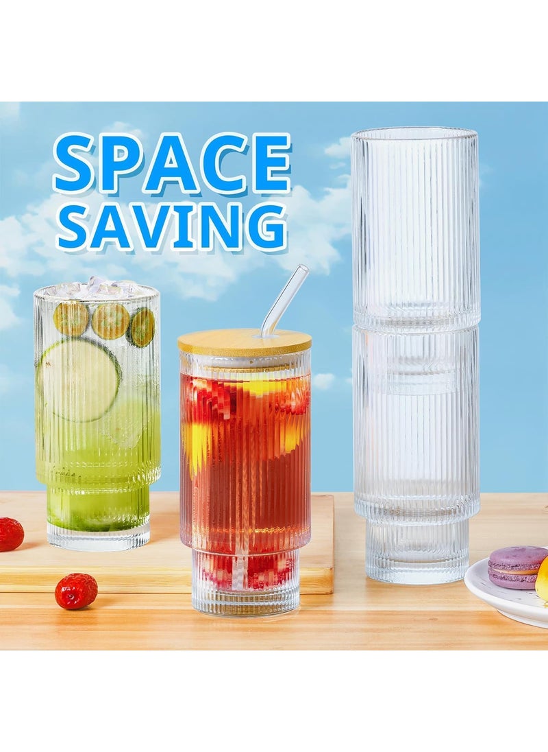 BLISS START BLISS START Stackable Glass Sipper Bottle with Wooden Lid and Glass Straw Kids Tumbler for Fruit Juice Milk Cup Green Tea and Coffee Mug with Lid and Straw Pack of 1 350 ML  - Image 5