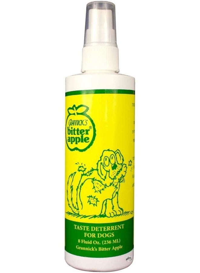 Bitter Apple Liquid 1, 8 oz Chewing Deterrent Spray, Anti Chew Behavior Training Aid for Dogs and Cats; Stops Destructive Chewing Licking of Bandages, Paws, Shoes, Fur, Doors and Furniture