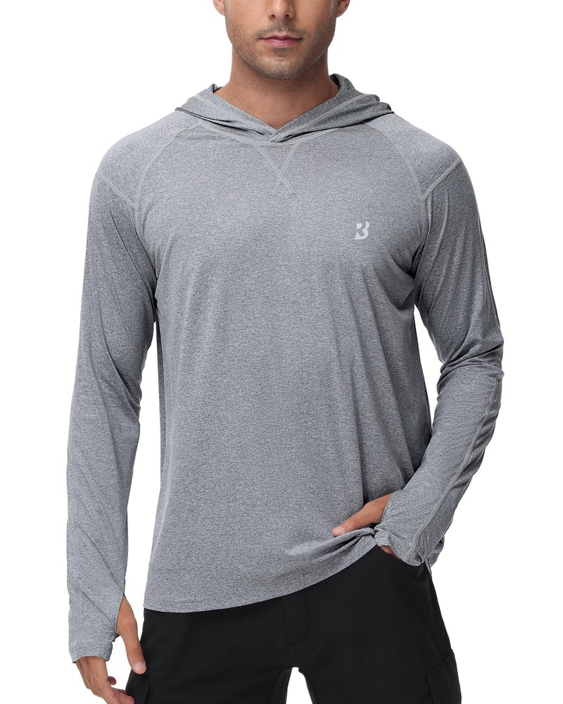 Roadbox UPF 50+ Fishing Shirts for Men Long Sleeve UV Sun Protection Hoodie Outdoor Hiking Shirts - Image 1