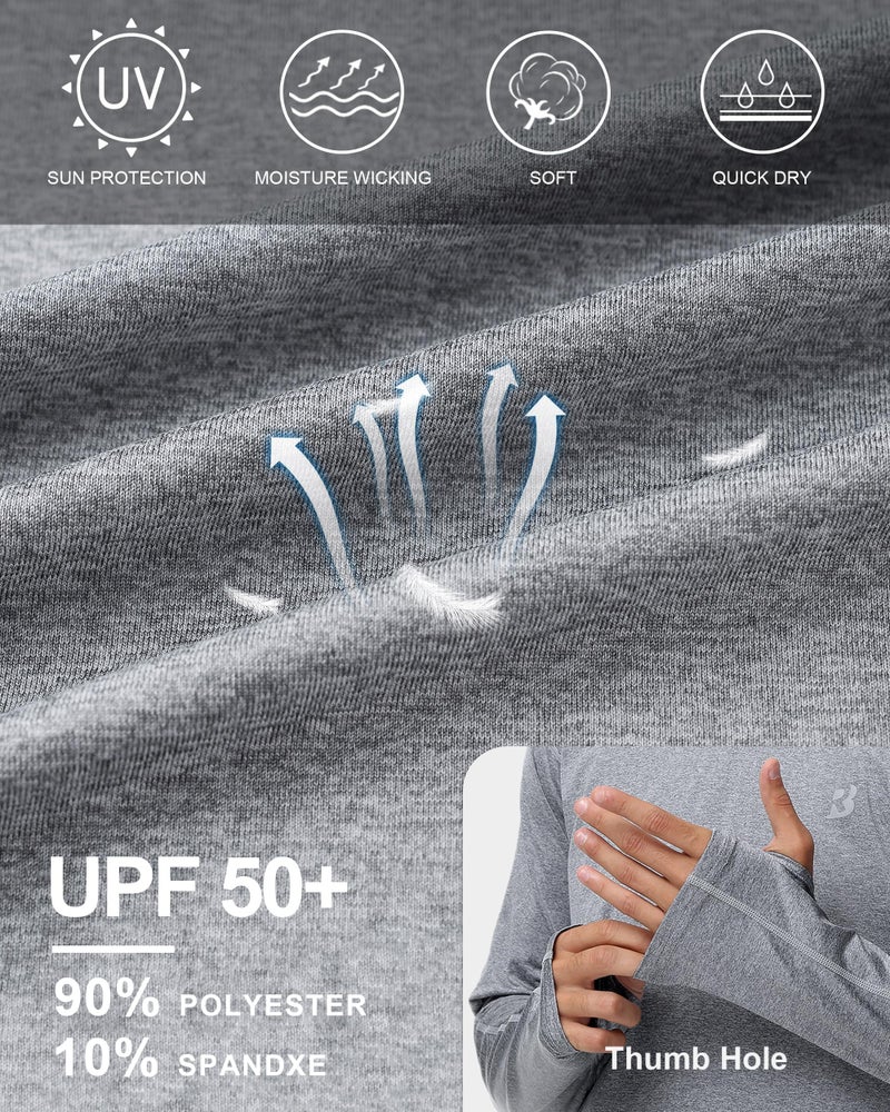 Roadbox UPF 50+ Fishing Shirts for Men Long Sleeve UV Sun Protection Hoodie Outdoor Hiking Shirts - Image 4