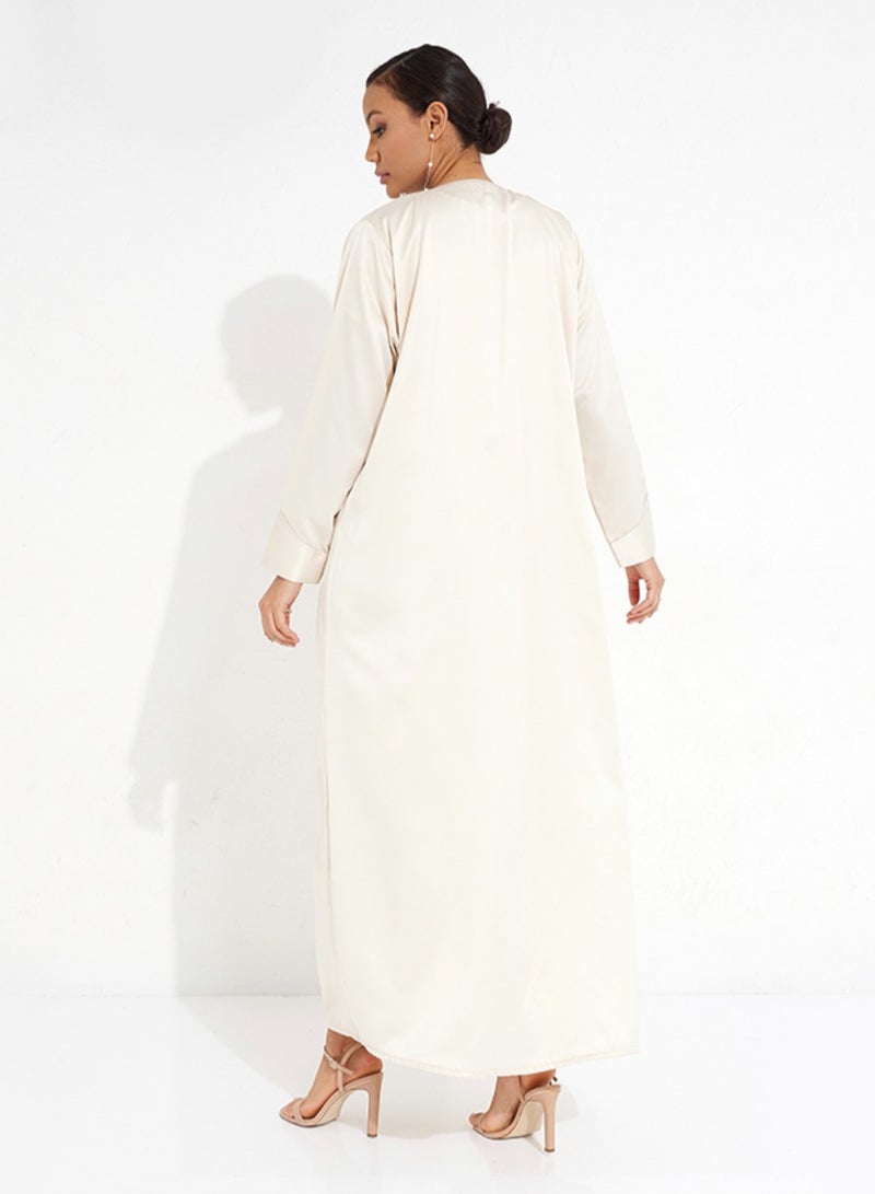 Rosette Abaya Pink Pearl Abaya  - Image 3