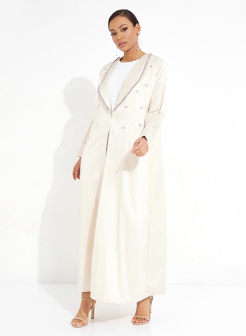 Rosette Abaya Pink Pearl Abaya  - Image 1