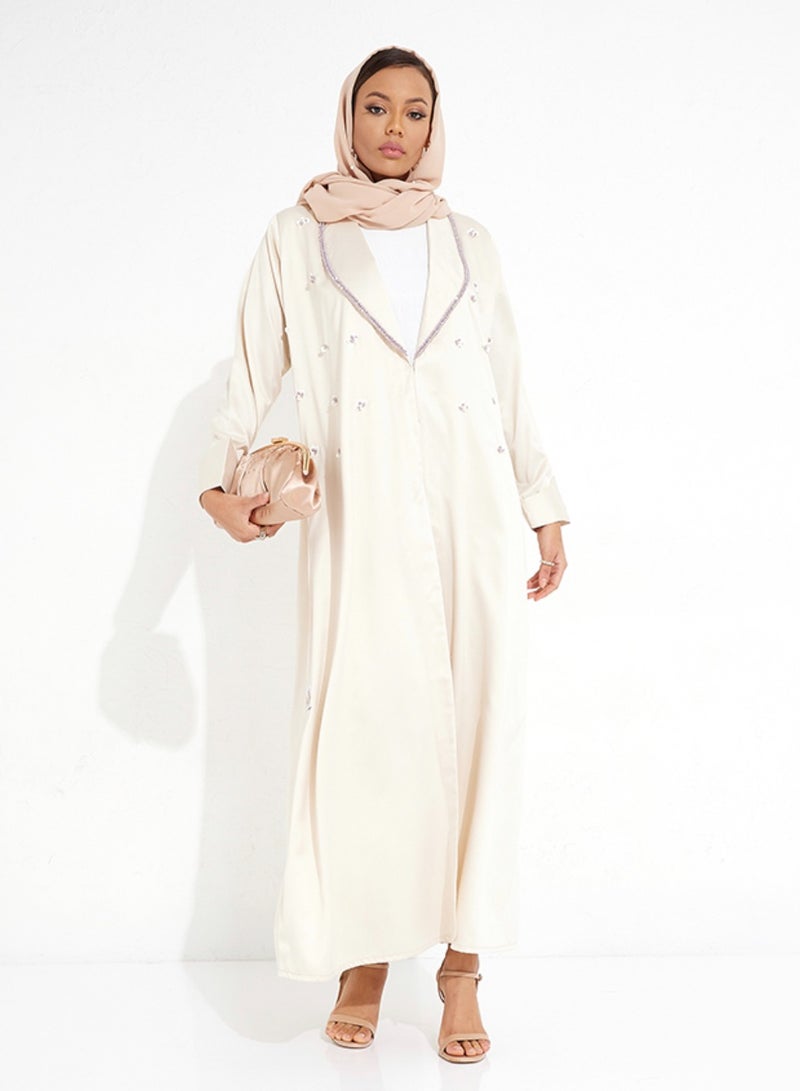 Rosette Abaya Pink Pearl Abaya  - Image 4