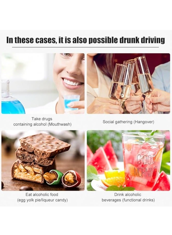 general USB Rechargeable Breath Breath Tester 0.000~0.199% BAC Portable Breathalyzer 50 Sets of Recording with Light and Color LCD Display (Black) - Image 4