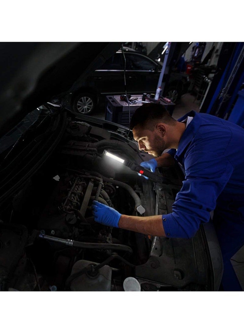 Loquat Rechargeable Work Lights, 2PCS LED Work Light, with Magnetic Base and 360¡ã Rotation Stand, 5 Modes COB Bright Flashlights Inspection Light for Car Repair, Home, Garage, Emergency, BBQ, Camping - Image 4