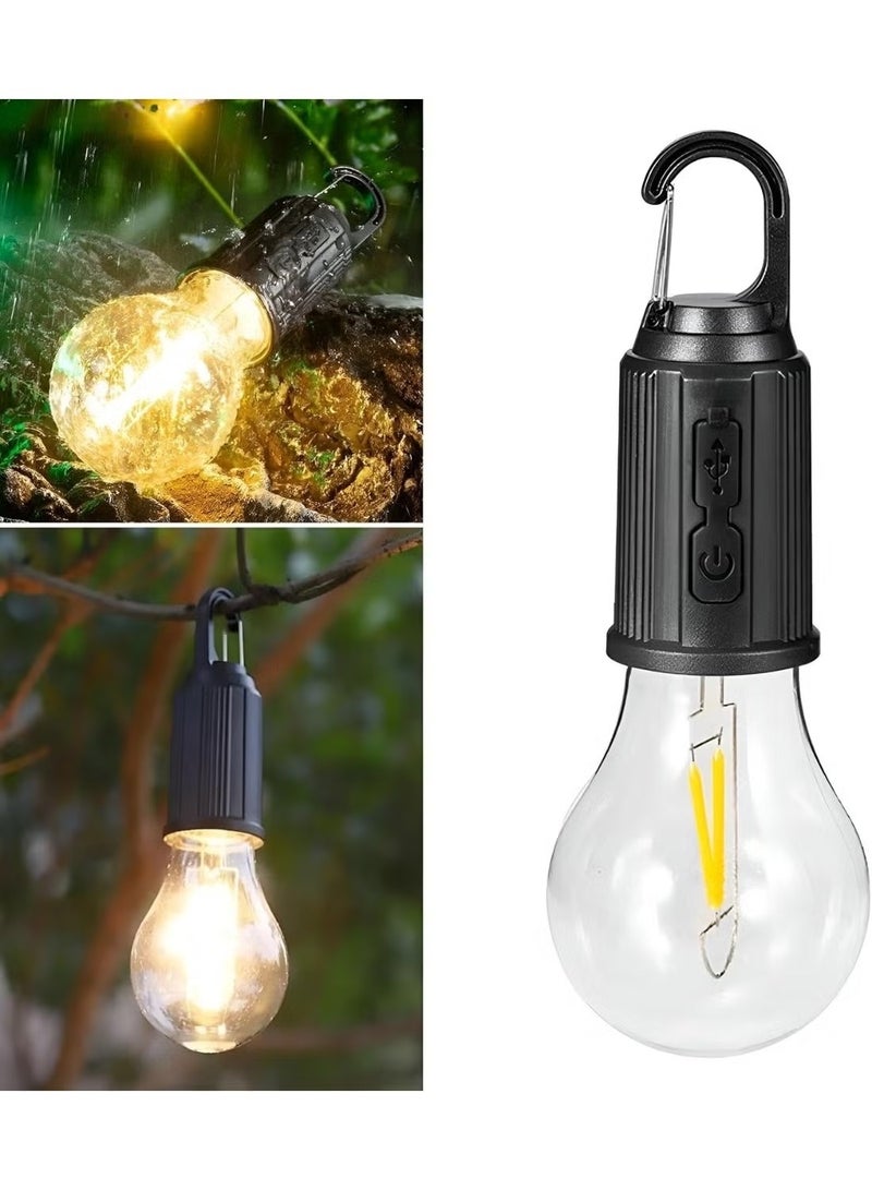 Multi-Mode LED Camping Lantern – Portable Waterproof Flashlight for Tent, Hiking, Outdoor Activities, Backyard and Emergency Use – USB Rechargeable, Energy Saving, Battery Operated-with 3 lighting modes - Image 1