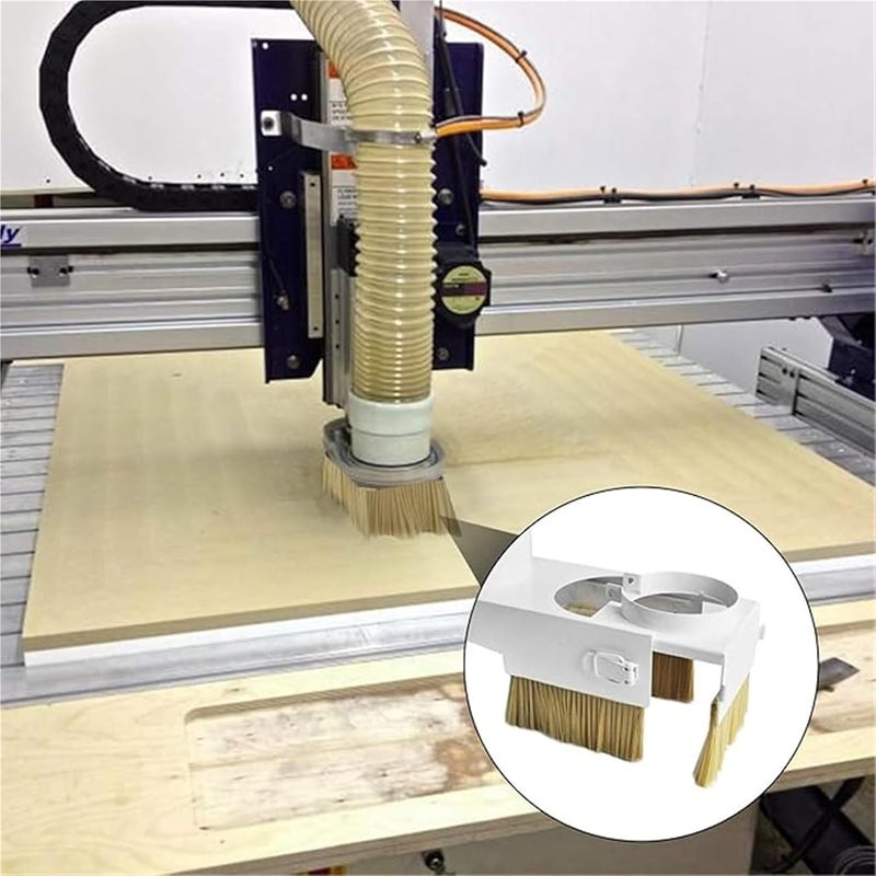 غطاء غبار لجهاز تحجير CNC ومحرك عمود الحلاقة وآلة الطحن - فرشاة نيلونية شرائحية بنية 50 مم - 1 متر - Image 5