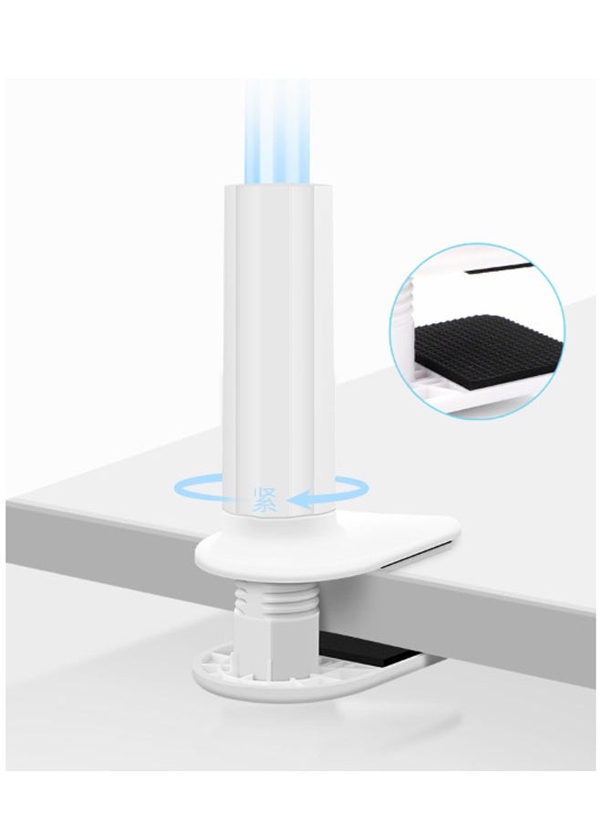 Bukela - Clamp Spiral Base Lazy Stand, Bedside Drama, Live Office, 360° Ultra-stable Hover, Universal Clip Lazy Mounting Clip Hands-free Flexible Long Arm Stand, Suitable for Mobile Phone Mobile Stand Baby Monitor Suitable for Desk, Bed, Office, Kitchen (blue) - Image 1