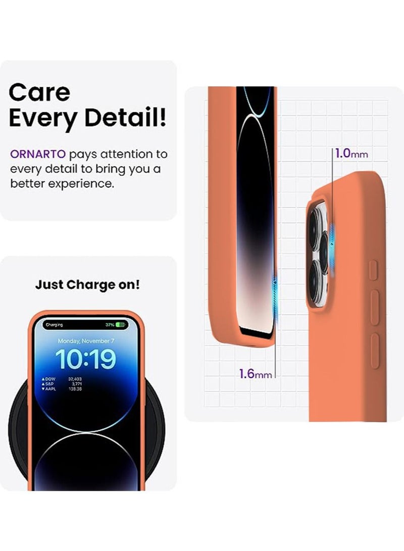 iPhone 15 Pro Mobile Case Cover with Soft Liquid Silicone Protection Anti-Scratch Shockproof Accessories Slim Protective Back Cover with Comfortable Hold Touch Feeling and Anti-fingerprint - Image 3