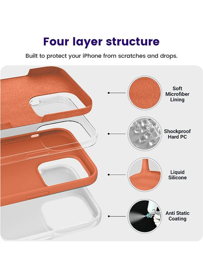 iPhone 15 Pro Mobile Case Cover with Soft Liquid Silicone Protection Anti-Scratch Shockproof Accessories Slim Protective Back Cover with Comfortable Hold Touch Feeling and Anti-fingerprint - Image 2