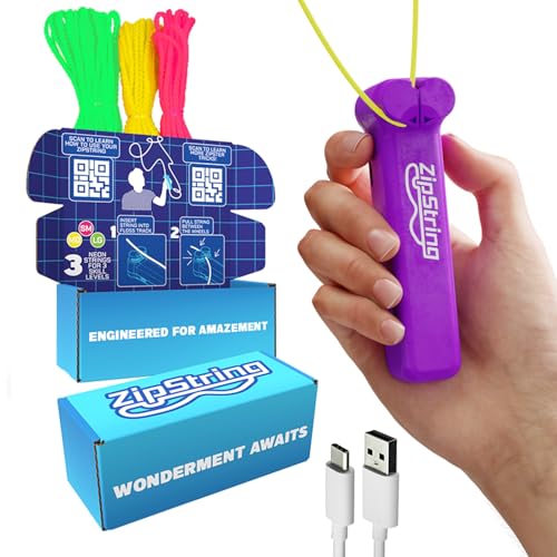ZipString Original As Seen on Shark Tank Classic Rope Launcher Toy Perfect for Kids Adults Fly a String Loop in The Air for Endless Tricks Fun Wonderment Awaits Vivacious Violet - Image 1