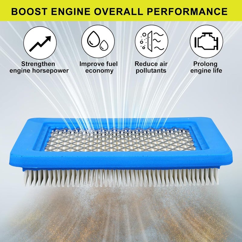 Butom 491588S 491588 Air Filter + 493537S 493537 Pre-cleaner for 675ex 725ex 625e 625-675 Series 3.5-6.5 HP Quantum Engines W Spark Plug - Image 2