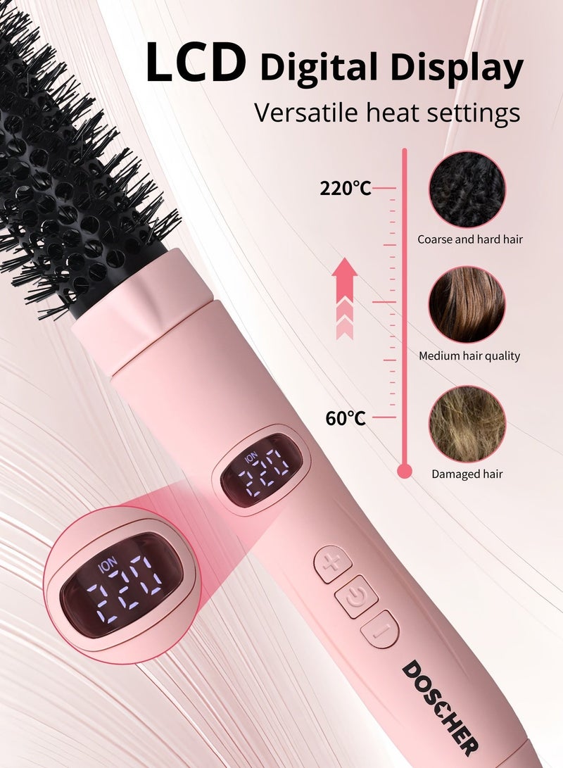 DOSCHER Multi-functionalcurling comb, Thermal Hot Brush, 32mm Barrel for Straightening & Curling, Smooth & Shiny Hair with Negative Ions, Adjustable 60–220°C, Fast Heat. - Image 3