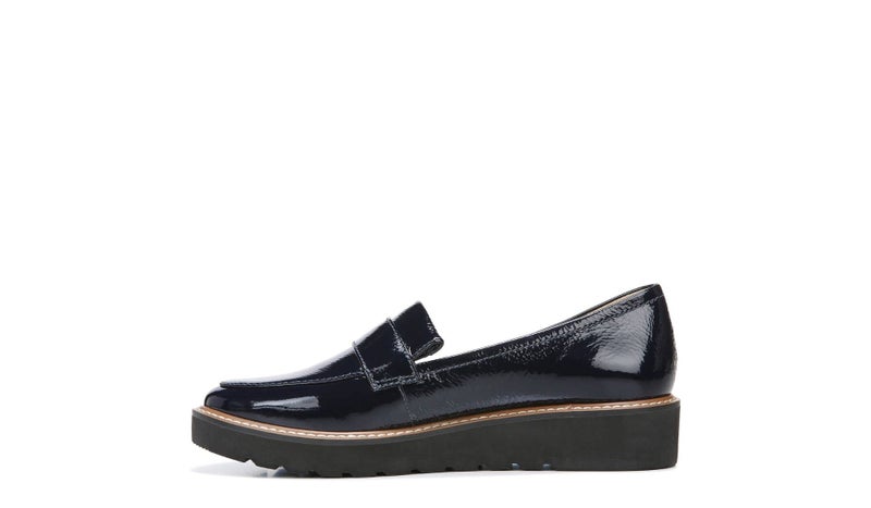 Naturalizer Womens Adaline Slip On Lightweight Platform Loafer,Navy Blue Crinkle Patent Leather,9M - Image 3