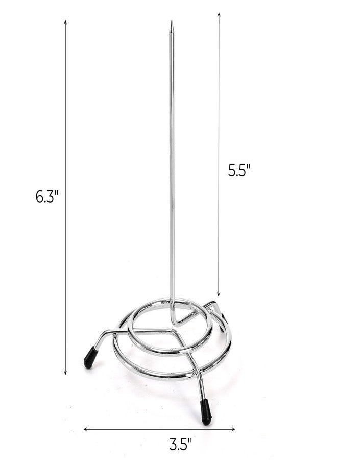 AVLA 10 Pack Check Spindle, Paper Receipt Holder Spike, Stainless Steel Restaurant Ticket Stabber, Desk Straight Rod Bill Fork, Memo Holder Spike for Office Kitchen, 6.5 Inch - Image 2