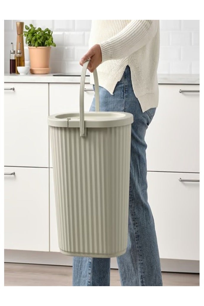 Container with lid, grey-beige, 26 liters  - Image 3