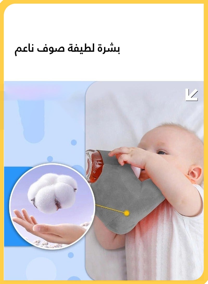 She&Little Baby Bottle Holder, Adjustable Baby Support Bottle Holder, Hands-Free Bottle Feeding Holder, Secure Bottle to Prevent Falling, Suitable for Home, Travel, Stroller, Car and Nighttime Baby Feeding (Gray) - Image 5