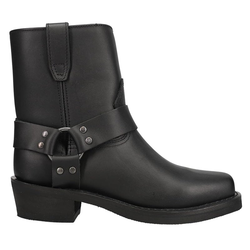 Dingo Mens Rev Up Square Toe Motorcycle Casual Boots Ankle Black Size 12 EW_M