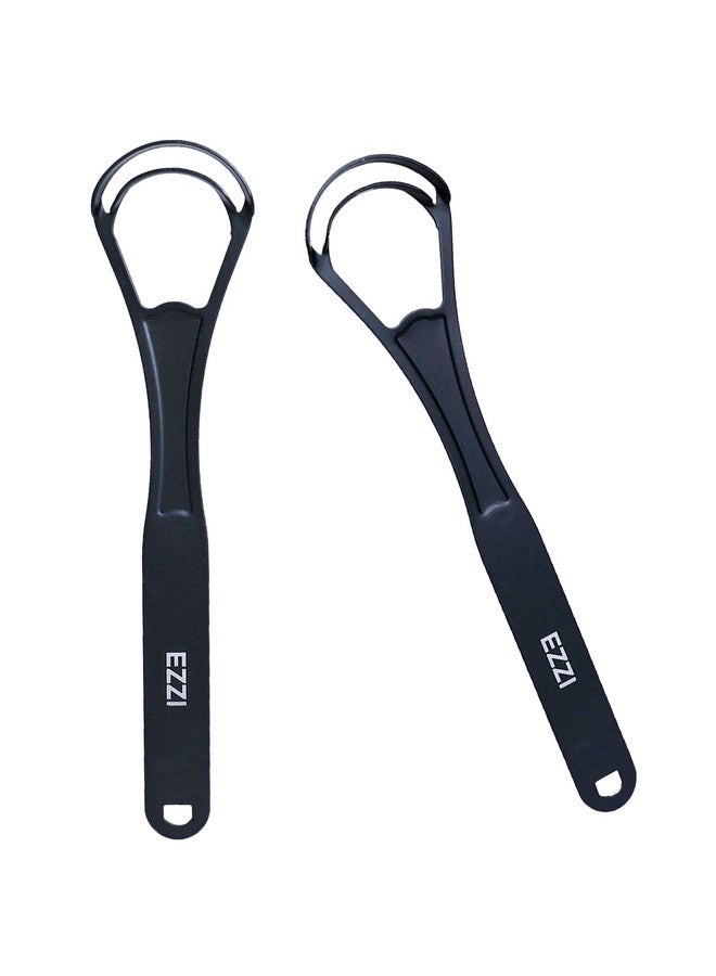 EZZI Tongue Scraper for Adults, Kids, & Fresh Breath. Plaque Cleaner Made of Stainless Steel Metal - Image 1