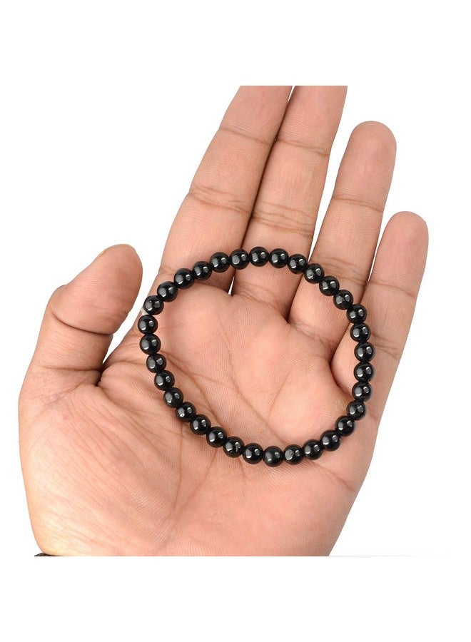 Reiki Crystal Products Certified Black Tourmaline Bracelet Reiki Healing Crystal Stone 6 Mm Bracelet, Charged By Reiki Grandmaster & Vastu Expert - Unisex Adult - Image 5