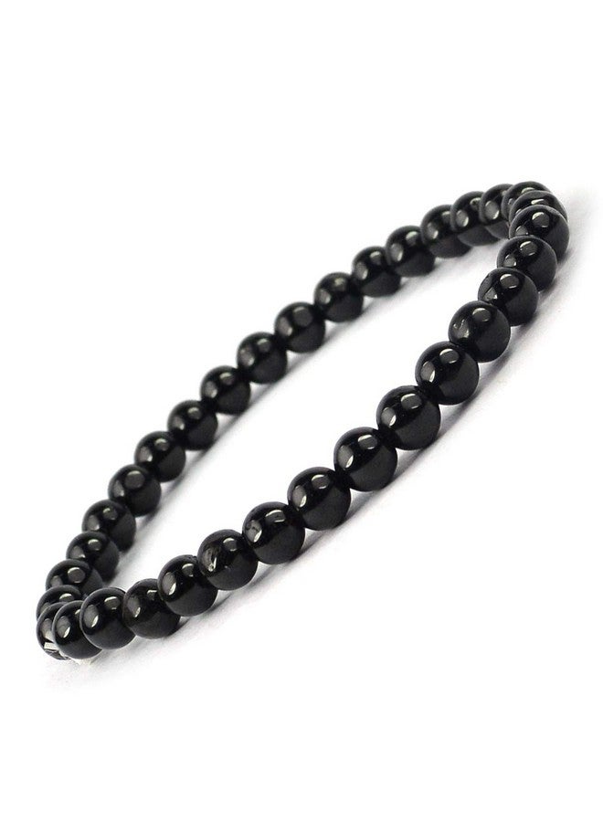 Reiki Crystal Products Certified Black Tourmaline Bracelet Reiki Healing Crystal Stone 6 Mm Bracelet, Charged By Reiki Grandmaster & Vastu Expert - Unisex Adult - Image 2