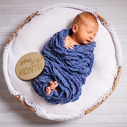 Haoser Baby Milestones, Discs, Baby Milestone Wooden Markers, Newborn Photo Prop, Baby Milestone Blocks, Baby Milestone Cards, Gift, 13 Count - Image 4