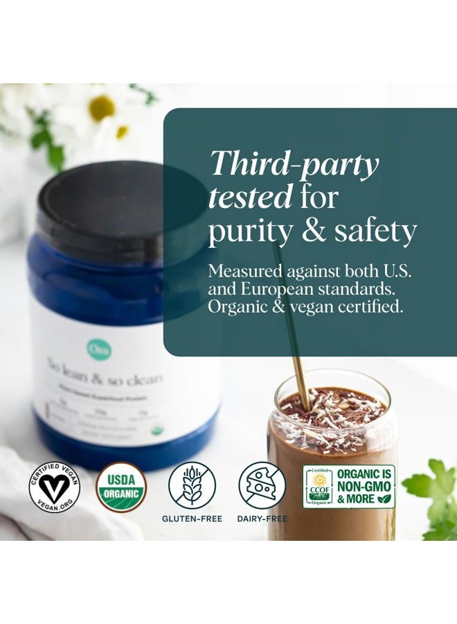 Ora Organic Vegan Protein Powder - 23g Plant Protein for Women and Men - Chocolate Flavor 20 Servings, Bloat-Free, Gluten Free, Non-GMO, No Artificial Sweeteners  - Image 4