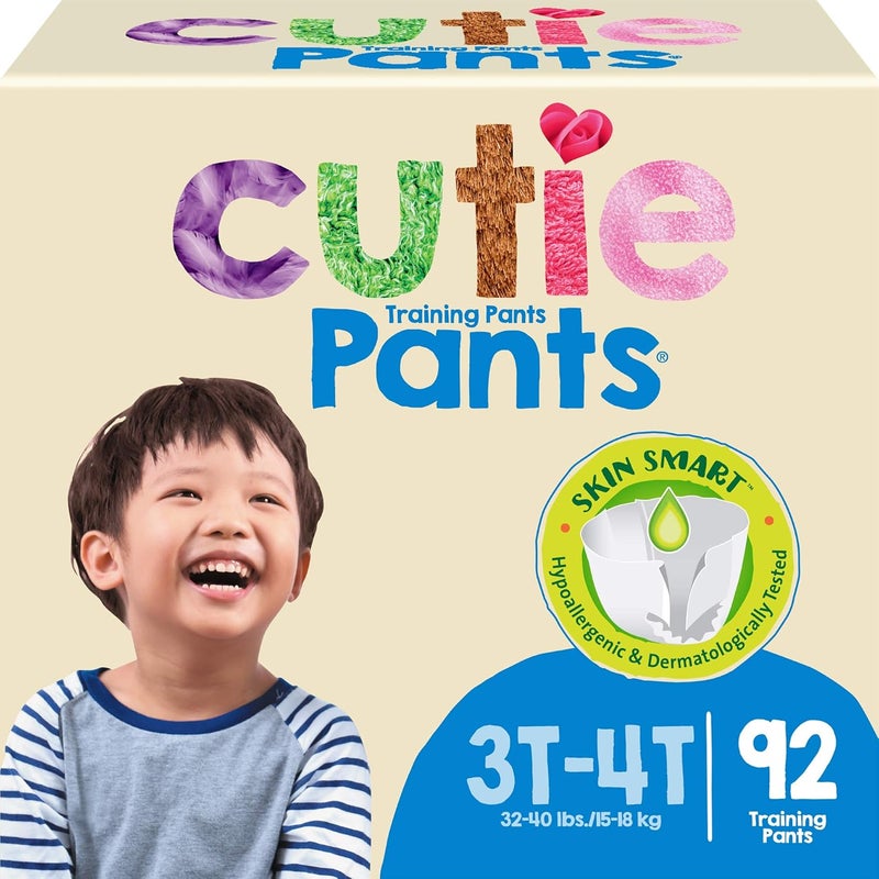 Cuties Toddler Training Pants for Boys, Size 3T-4T, 92 Count - Image 1