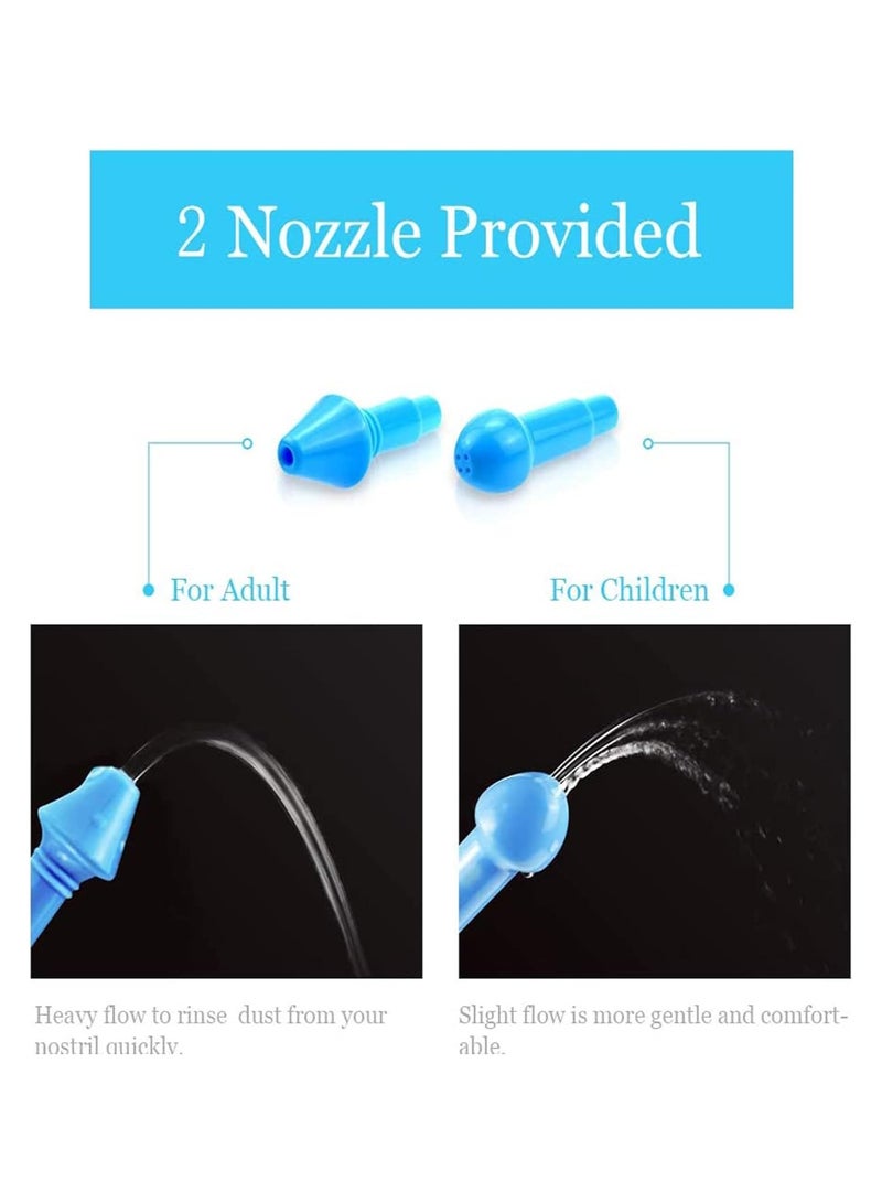 Neti Pot Sinus Rinse Bottle 500 ML, Nose Wash Cleaner Pressure Rinse Nasal Irrigation for Adult & Kid BPA Free with Sticker Thermometer (500ml) - Image 5