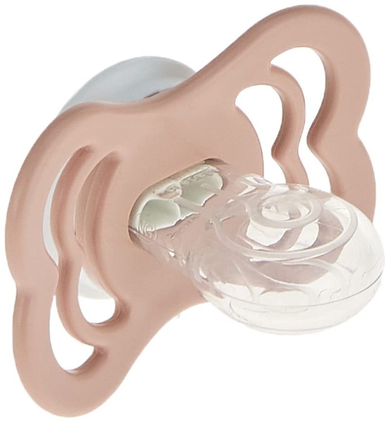 BIBS Supreme Baby Pacifier 2-Pack | Made in Denmark | BPA Free Dummy Soother, Symmetrical Nipple. Silicone, Size 1 (0-6 Months), Blush Glow/Vanilla Glow - Image 2