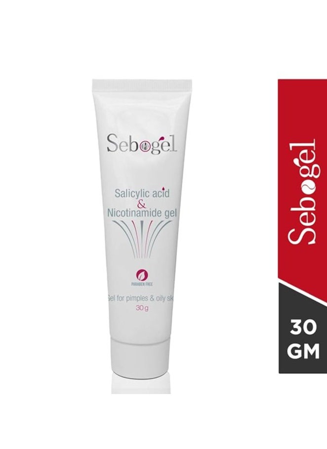 ETHIGLO - Ethiglo Acmed Pimple Care Face Wash 70 Grams and Sebogel Salicylic Acid & Nicotinamide Gel for Pimples and Oily Skin, 30gm - Image 1