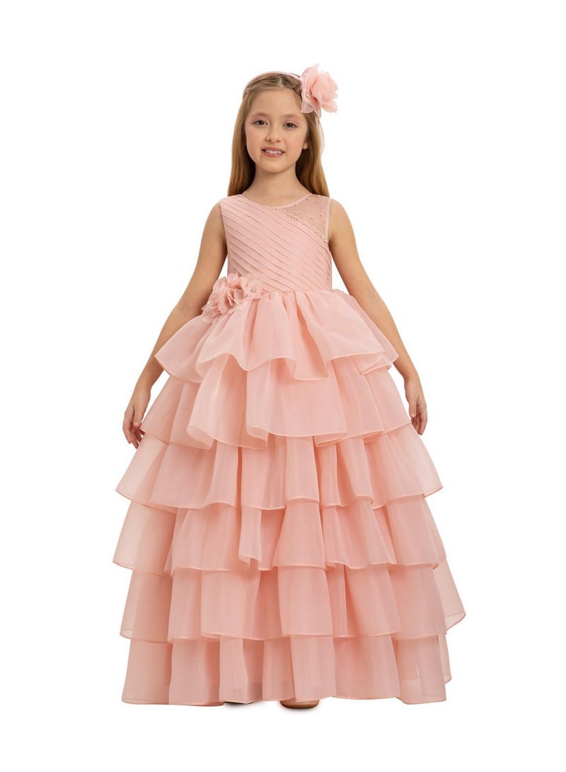 فيا بامبينو فستان بناتي وردي جميل - Image 1