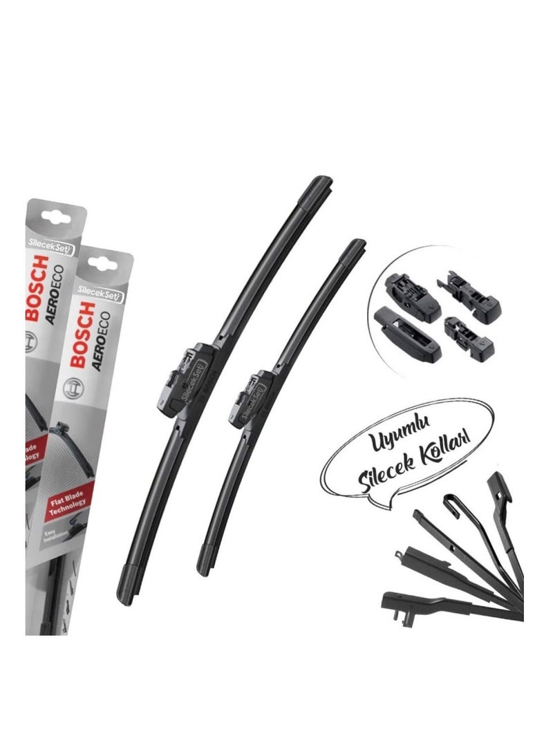 BOSCH Aeroeco Front Window Wiper Blades Driver Side And Passenger side For Lexus IS Aug. 2005 - Apr. 2013 - Image 3